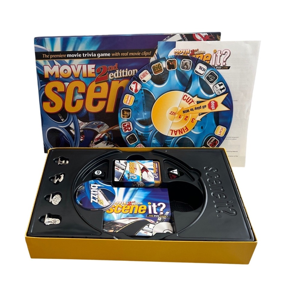 Scene It? Movie 2nd Edition DVD Trivia Board Game Complete